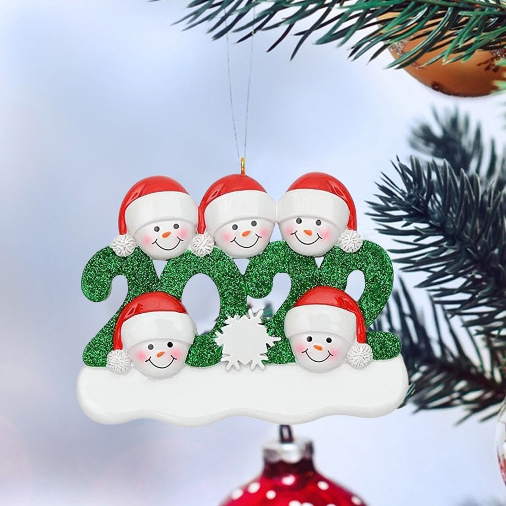 2022 Family of 5 Christmas Tree Ornament Hanging Decorations Personalised Gifts